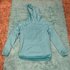 Under Armour girls, blue sweatshirt, size youth medium.